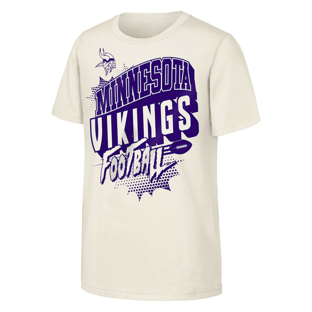 Minnesota Vikings Outerstuff Youth Action Comic T-Shirt - Natural sale