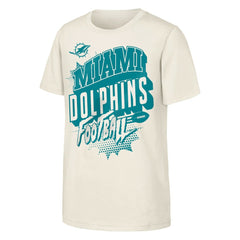 Miami Dolphins Outerstuff Youth Action Comic T-Shirt - Natural online