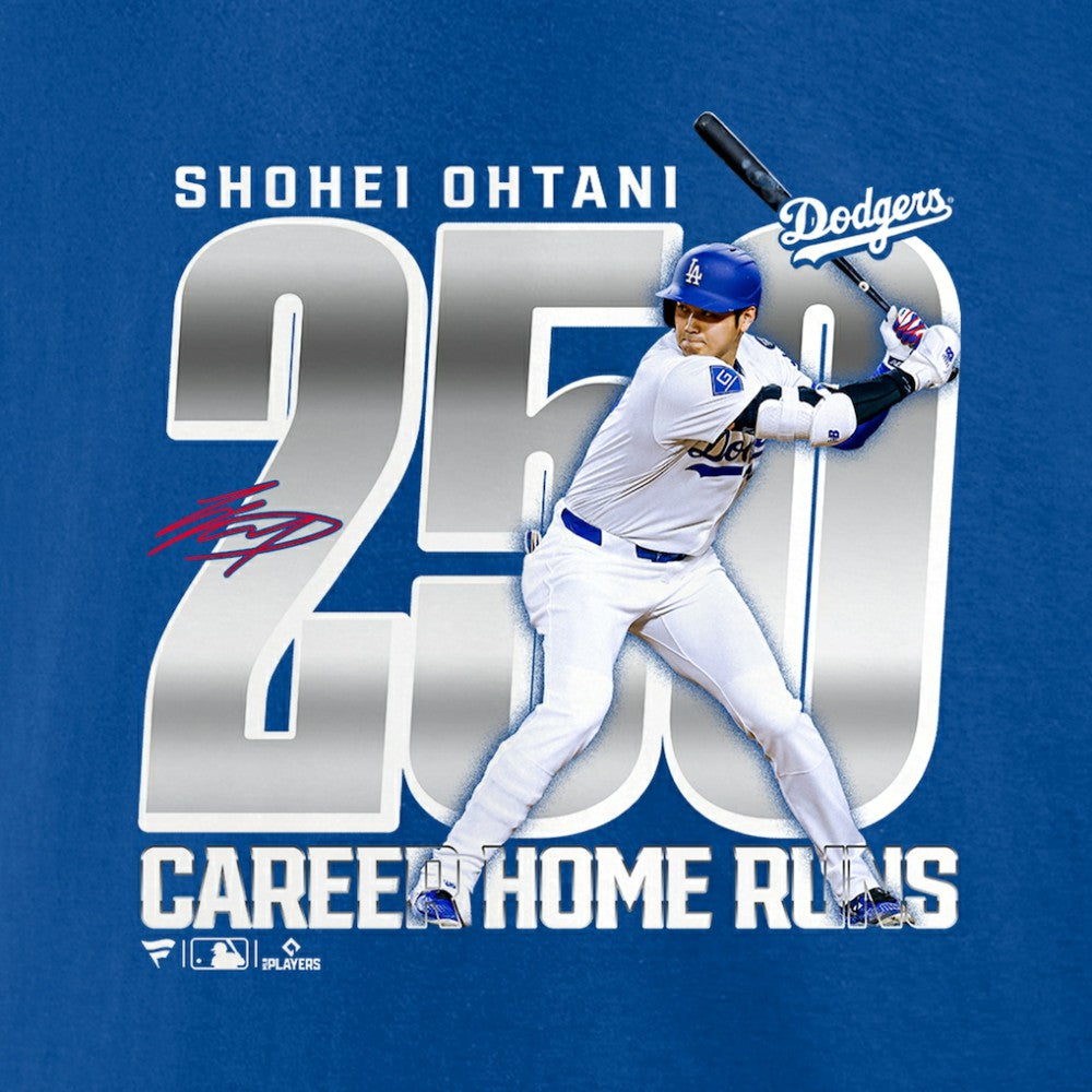 Shohei Ohtani Los Angeles Dodgers 250 Home Runs T-Shirt - Royal