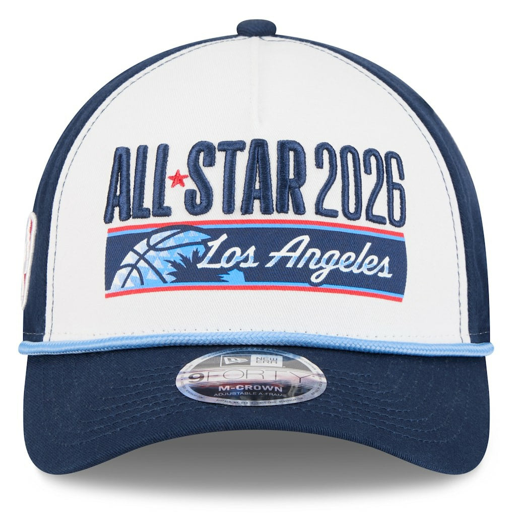 2026 NBA All-Star Game A-Frame 9FORTY Adjustable Hat - White/Navy | New Era cheap