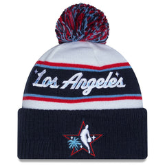 2026 NBA All-Star Game Cuffed Knit Hat with Pom - White/Navy | New Era sale