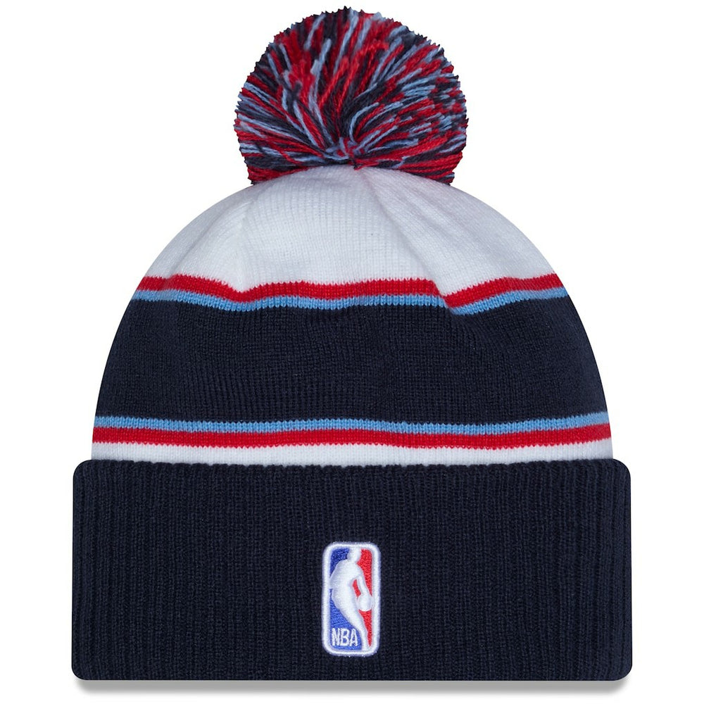 2026 NBA All-Star Game Cuffed Knit Hat with Pom - White/Navy | New Era sale