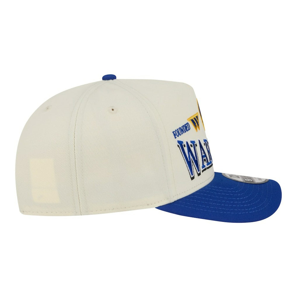 Golden State Warriors Stretched 2-Tone A-Frame 9FIFTY Adjustable Hat sale - Cream/Royal | New Era outlet