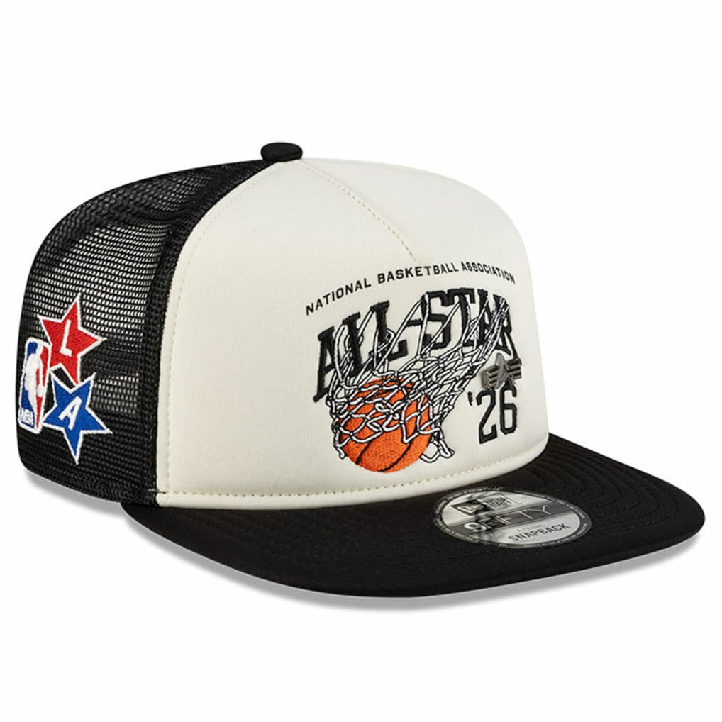 2026 NBA All-Star Game x Alpha Industries 9FIFTY Snapback Trucker Hat - White/Black | New Era cheap
