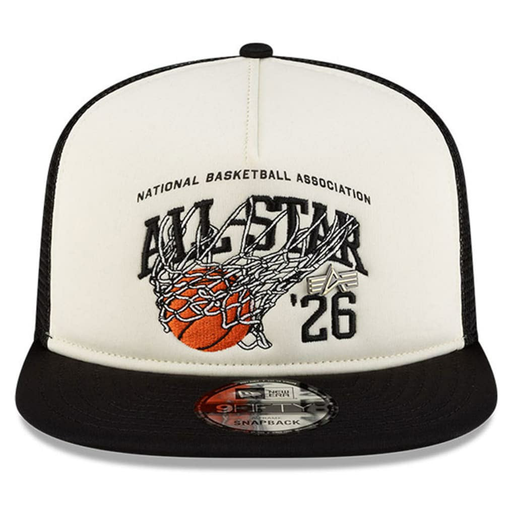 2026 NBA All-Star Game x Alpha Industries 9FIFTY Snapback Trucker Hat - White/Black | New Era cheap