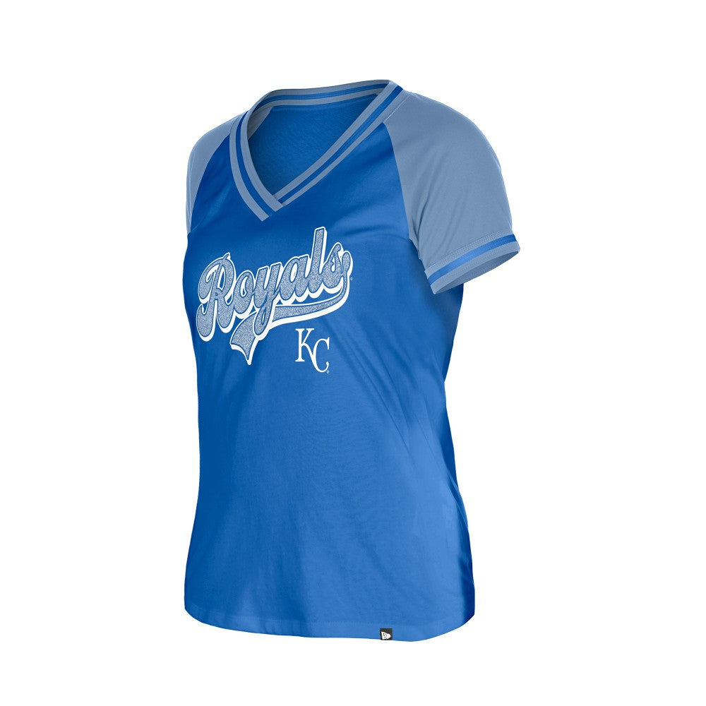Kansas City Royals Women's Gameday V-Neck T-Shirt - Royal | New Era