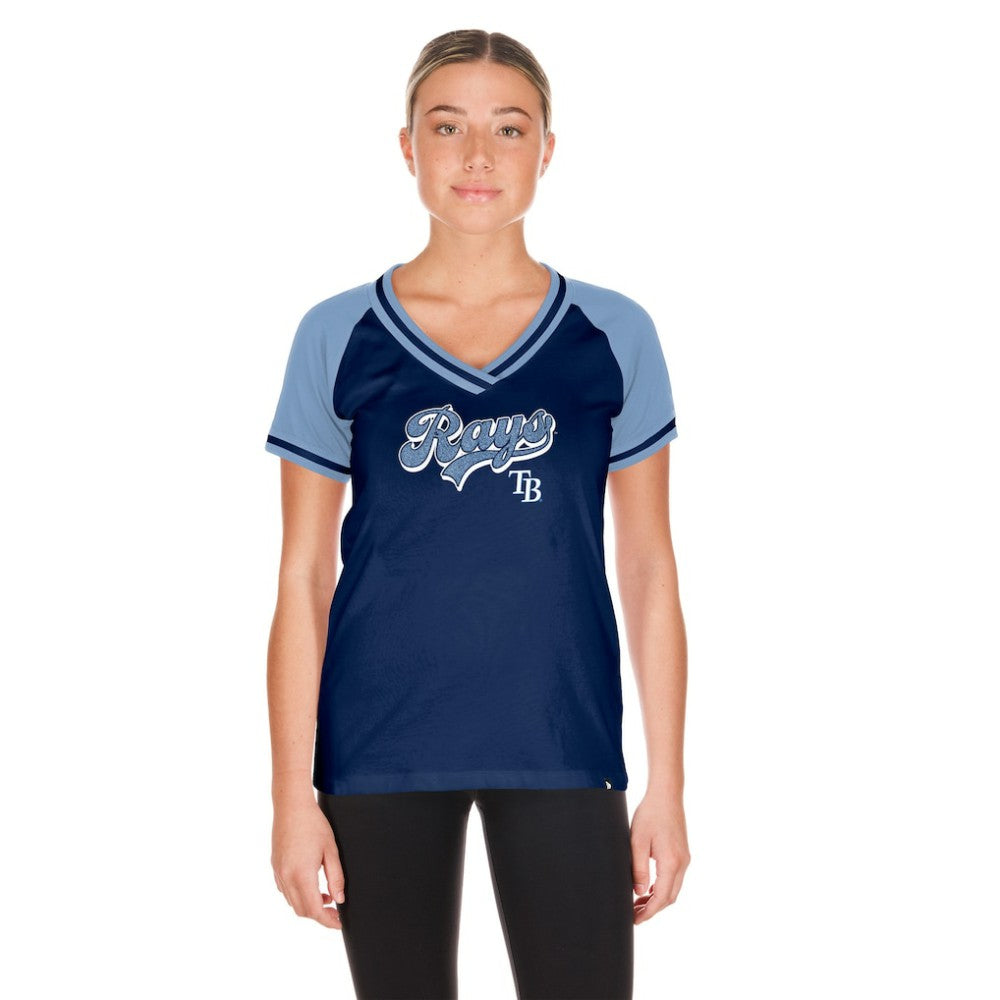 Tampa Bay Rays Women's Gameday V-Neck T-Shirt - Navy | New Era