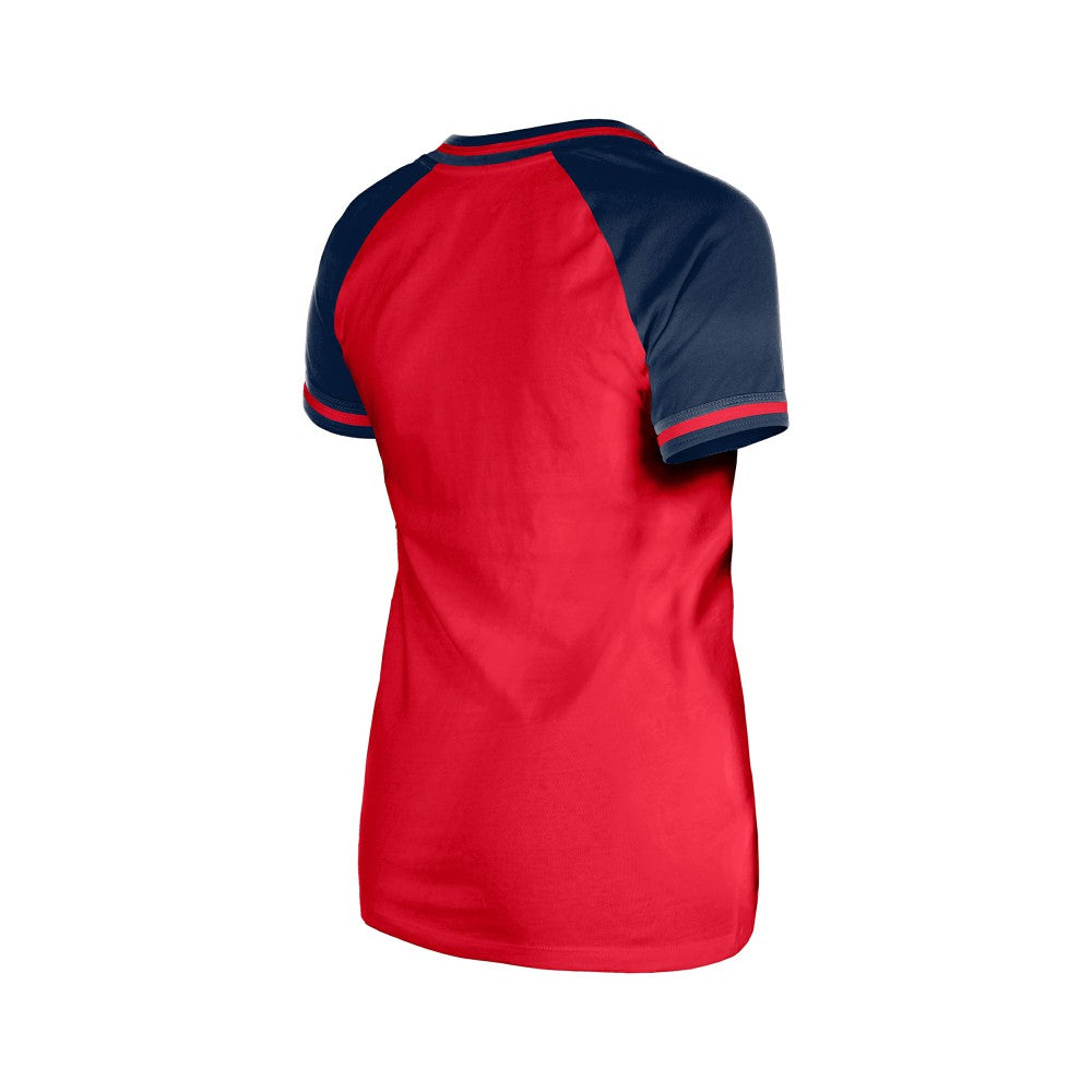 Los Angeles Angels Women's Gameday V-Neck T-Shirt - Red | New Era