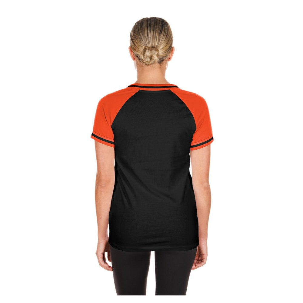 Baltimore Orioles Women's Gameday V-Neck T-Shirt - Black | New Era