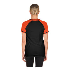 Baltimore Orioles Women's Gameday V-Neck T-Shirt - Black | New Era