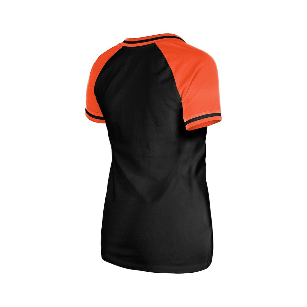 Baltimore Orioles Women's Gameday V-Neck T-Shirt - Black | New Era