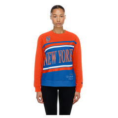 New York Mets Women's Gameday Fleece Sweatshirt - Royal/Orange | New Era
