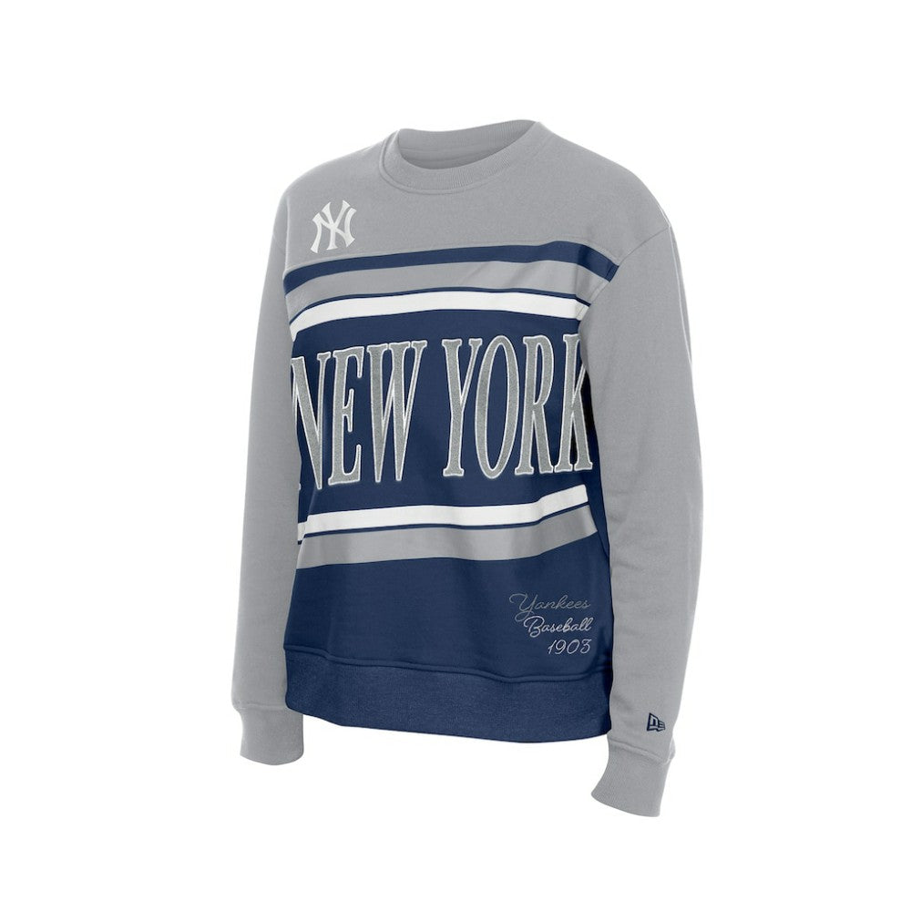 New York Yankees Women's Gameday Fleece Sweatshirt - Navy/Gray | New Era
