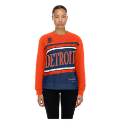 Detroit Tigers Women's Gameday Fleece Sweatshirt - Navy/Orange | New Era