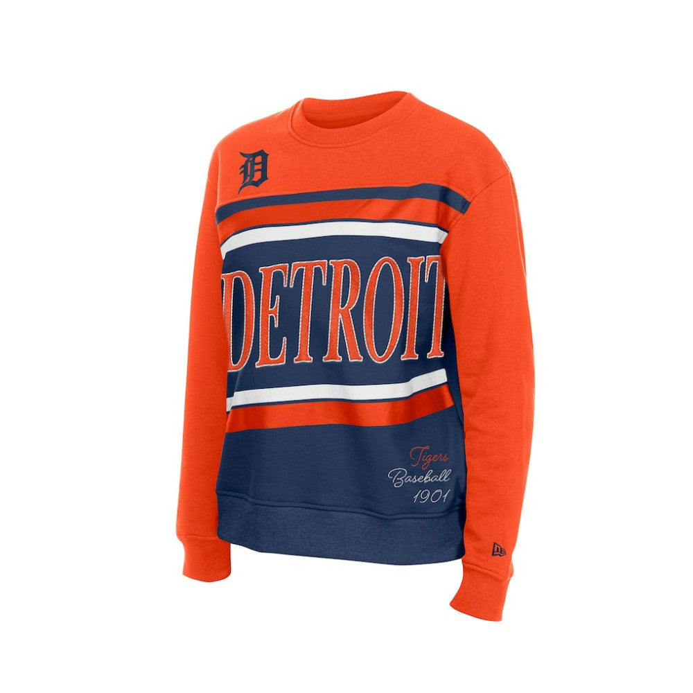 Detroit Tigers Women's Gameday Fleece Sweatshirt - Navy/Orange | New Era