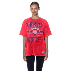 Texas Rangers Women's Oversized Boyfriend T-Shirt - Red | New Era
