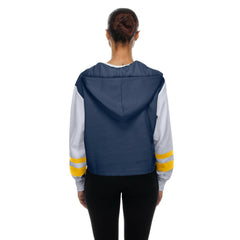 Milwaukee Brewers Women's Boxy Lace-Up Hoodie - Navy | New Era