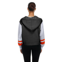 Baltimore Orioles Women's Boxy Lace-Up Hoodie - Black | New Era