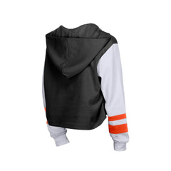Baltimore Orioles Women's Boxy Lace-Up Hoodie - Black | New Era