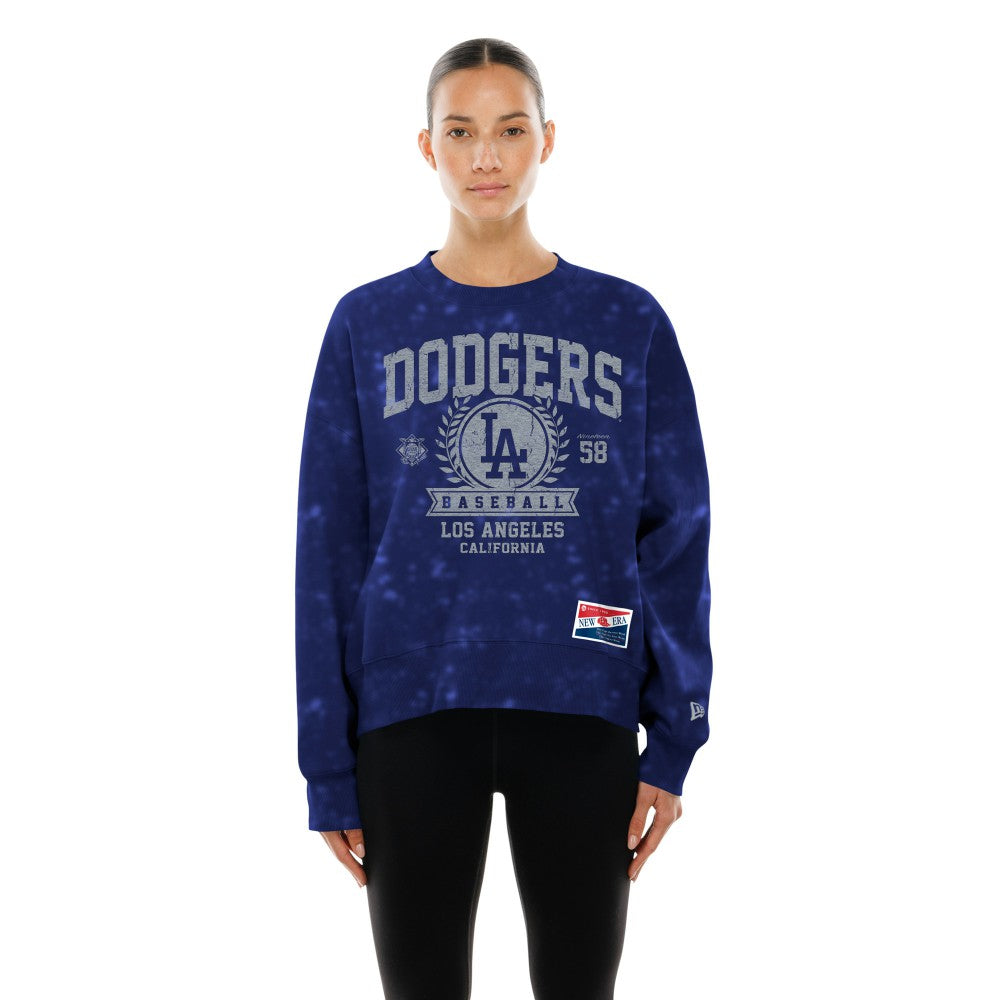 Los Angeles Dodgers Women's Throwback Oversized Boxy Sweatshirt - Royal | New Era