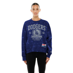 Los Angeles Dodgers Women's Throwback Oversized Boxy Sweatshirt - Royal | New Era