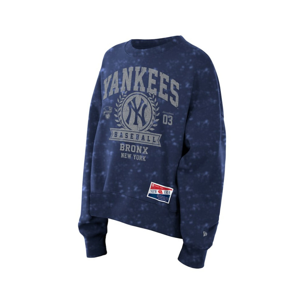 New York Yankees Women's Throwback Oversized Boxy Sweatshirt - Navy | New Era
