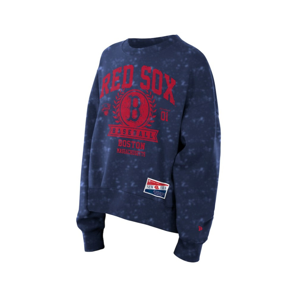 Boston Red Sox Women's Throwback Oversized Boxy Sweatshirt - Navy | New Era