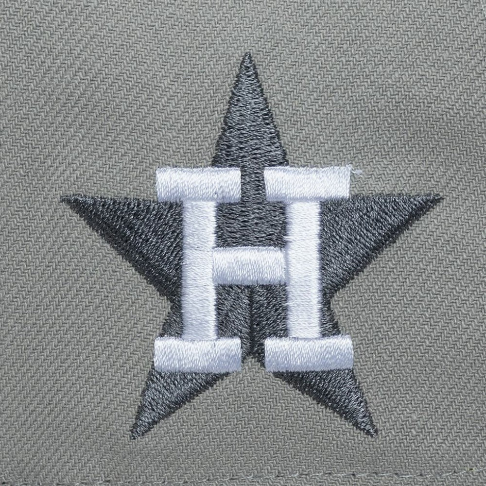 Houston Astros Cooperstown Thunderstorm Head Coach Pro-Crown Adjustable Hat - Gray | Mitchell & Ness