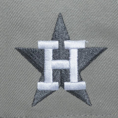Houston Astros Cooperstown Thunderstorm Head Coach Pro-Crown Adjustable Hat - Gray | Mitchell & Ness