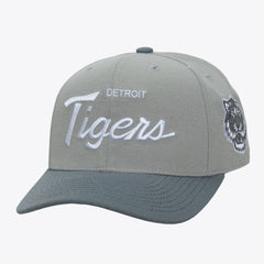 Detroit Tigers Thunderstorm Head Coach Pro-Crown Adjustable Hat - Gray | Mitchell & Ness