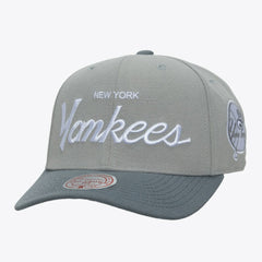 New York Yankees Thunderstorm Head Coach Pro-Crown Adjustable Hat - Gray | Mitchell & Ness