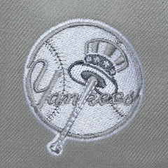 New York Yankees Thunderstorm Head Coach Pro-Crown Adjustable Hat - Gray | Mitchell & Ness