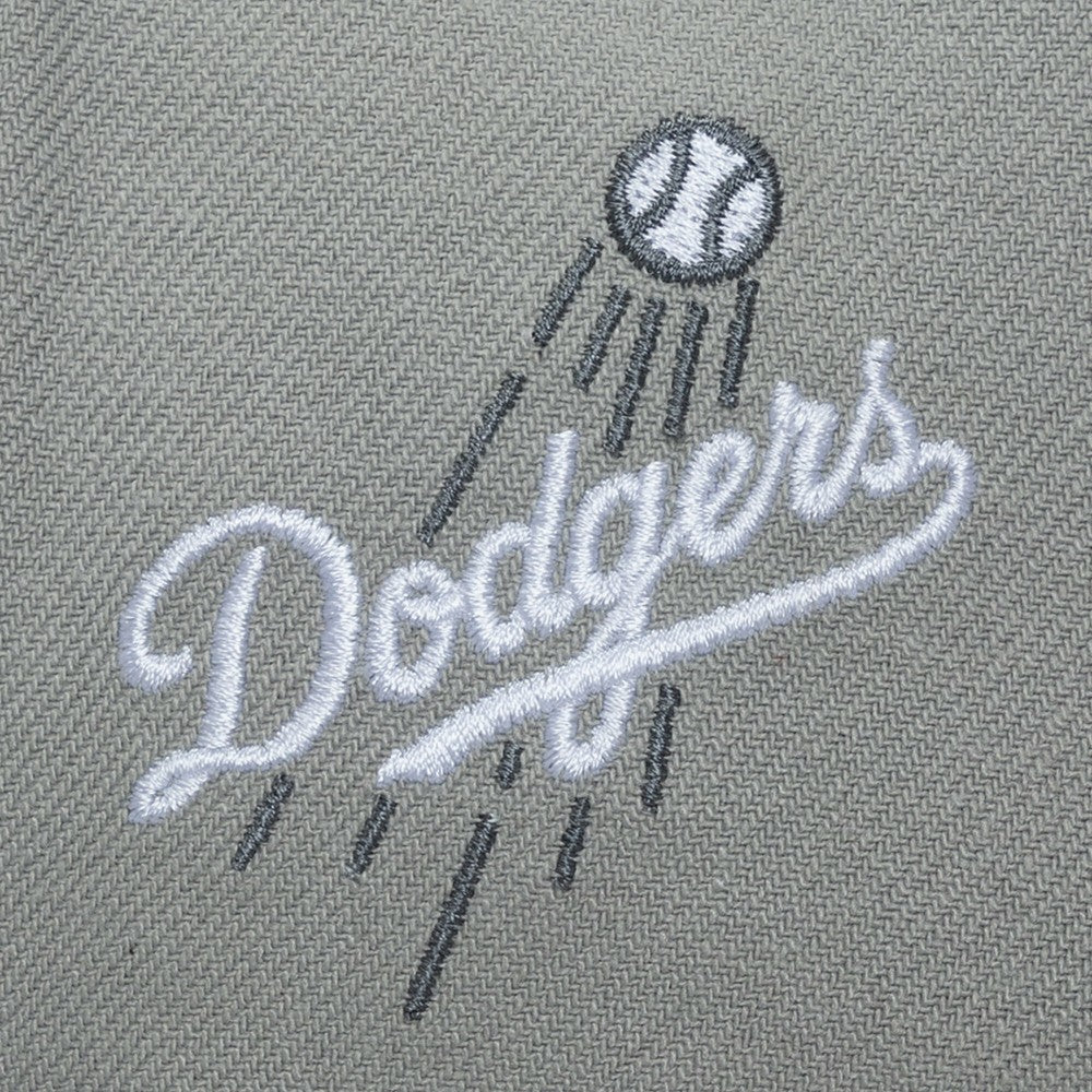 Los Angeles Dodgers Thunderstorm Head Coach Pro-Crown Adjustable Hat - Gray | Mitchell & Ness