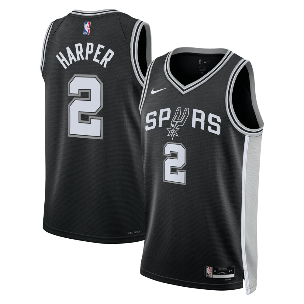 Dylan Harper San Antonio Spurs Unisex 2025 NBA Draft First Round Pick Swingman Jersey - Icon Edition - Black | Nike outlet