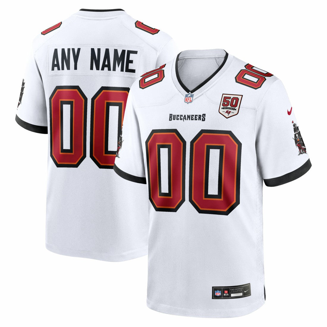 Tampa Bay Buccaneers 50th Season Custom Game Jersey - White | Nike sale