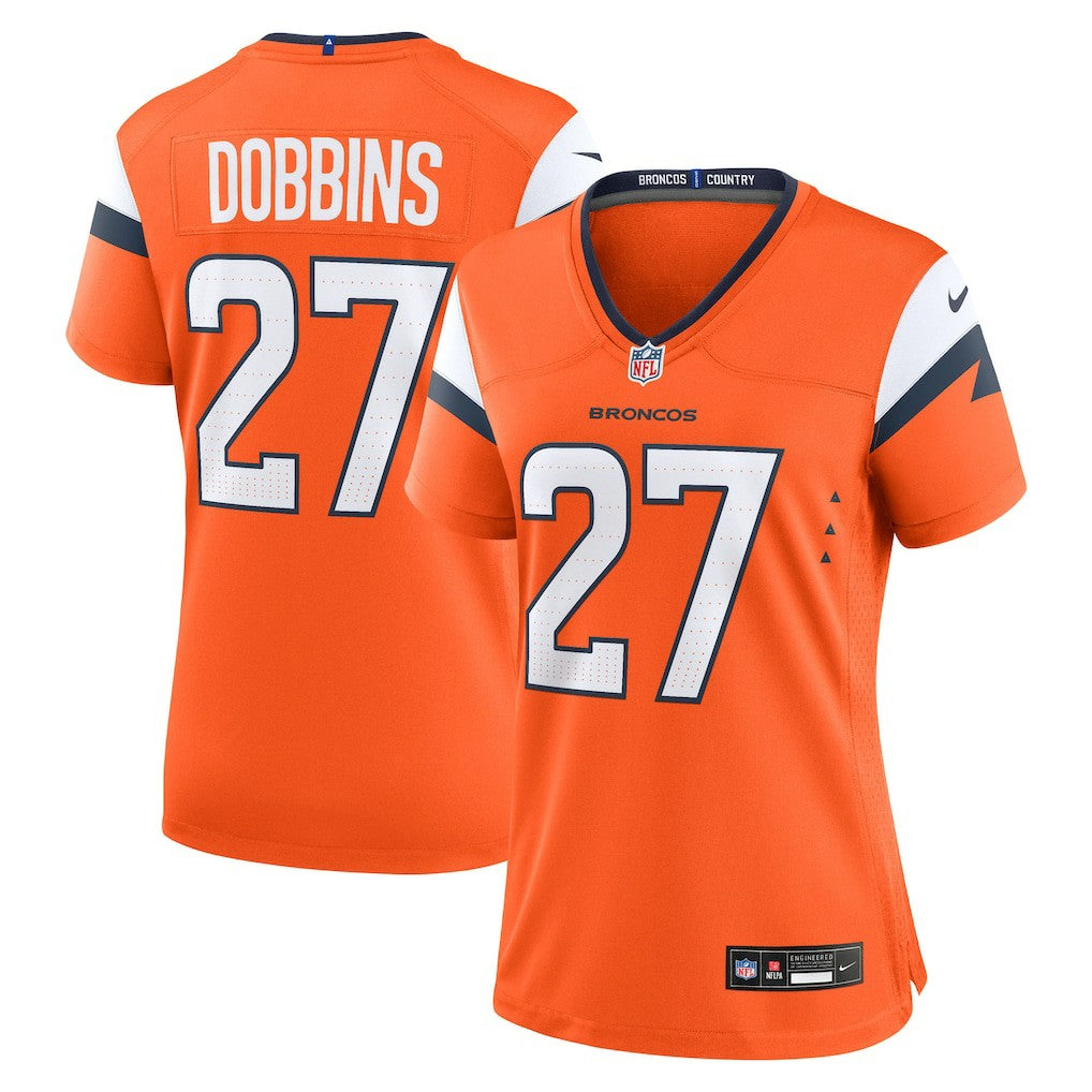 J.K. Dobbins Denver Broncos Women's Team Game Jersey - Orange | Nike for sale