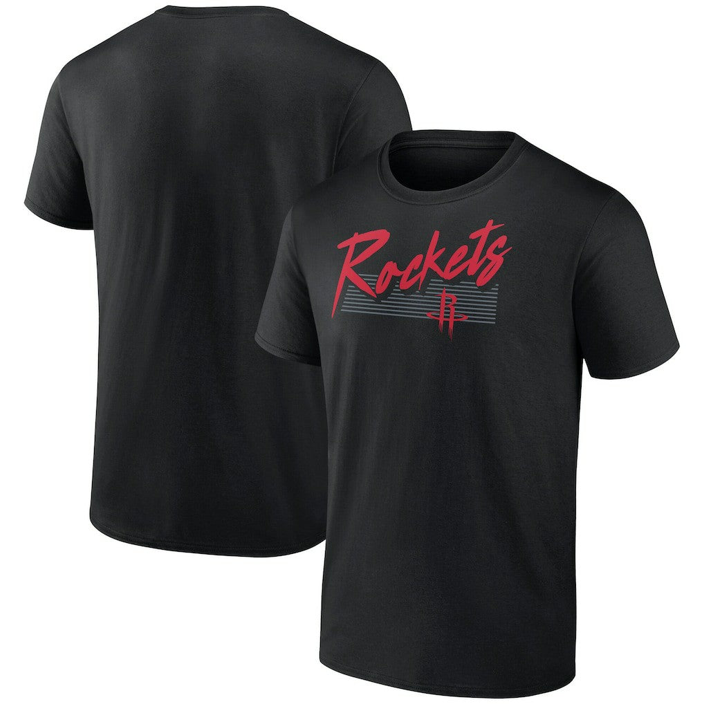 Houston Rockets Color Block Slant Quick Strike T-Shirt - Black sale