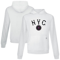 New York Mets Levelwear City Connect Relay Back Splash Pullover Hoodie - White