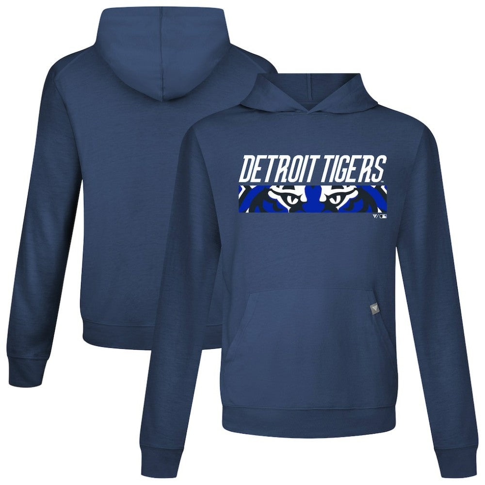 Detroit Tigers Levelwear City Connect Relay Back Splash Pullover Hoodie - Navy