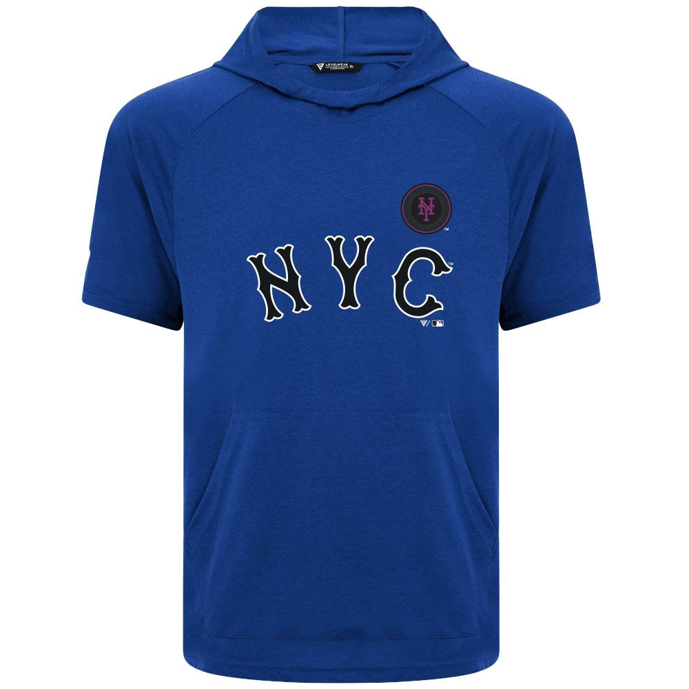 New York Mets Levelwear City Connect Phase Core Logo Pullover Hoodie T-Shirt - Royal