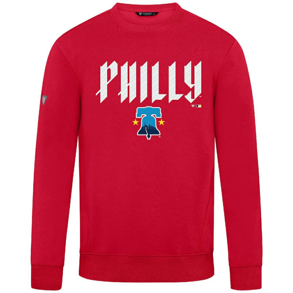 Philadelphia Phillies Levelwear City Connect Zane Back Splash Sweatshirt - Red
