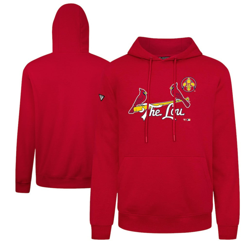 St. Louis Cardinals Levelwear City Connect Podium Core Logo Pullover Hoodie - Red