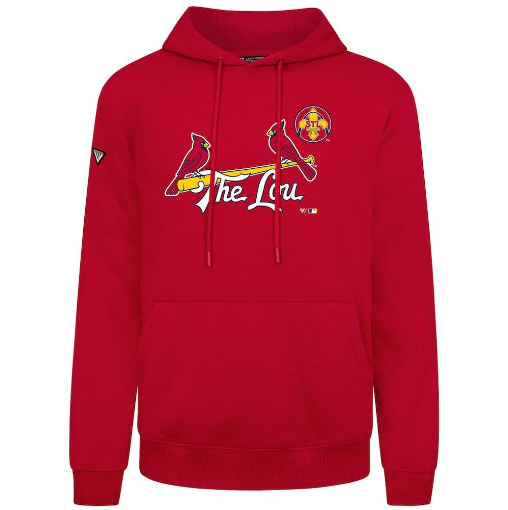 St. Louis Cardinals Levelwear City Connect Podium Core Logo Pullover Hoodie - Red