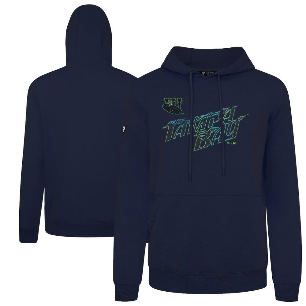 Tampa Bay Rays Levelwear City Connect Podium Core Logo Pullover Hoodie - Navy