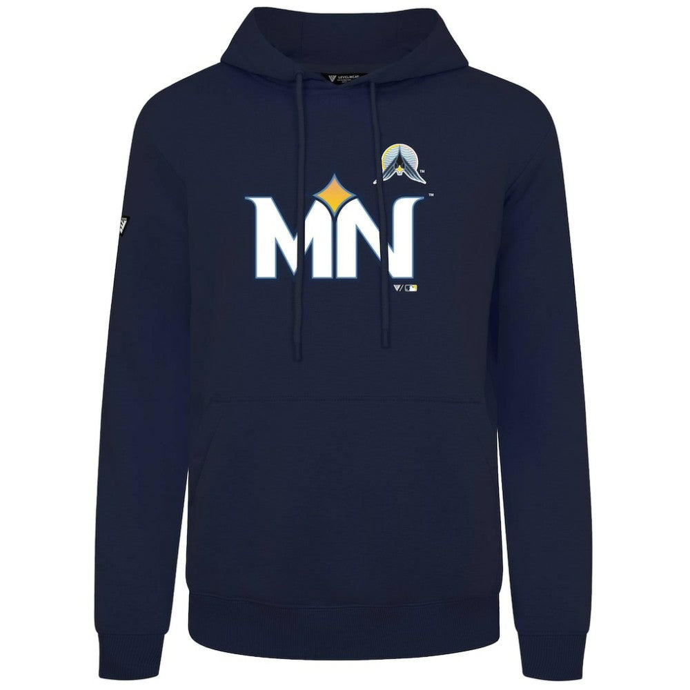 Minnesota Twins Levelwear City Connect Podium Core Logo Pullover Hoodie - Navy