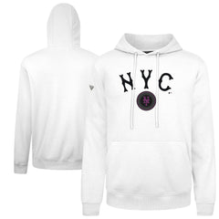 New York Mets Levelwear City Connect Podium Back Splash Pullover Hoodie - White