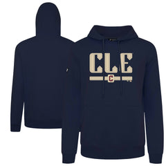 Cleveland Guardians Levelwear City Connect Podium Back Splash Pullover Hoodie - Navy