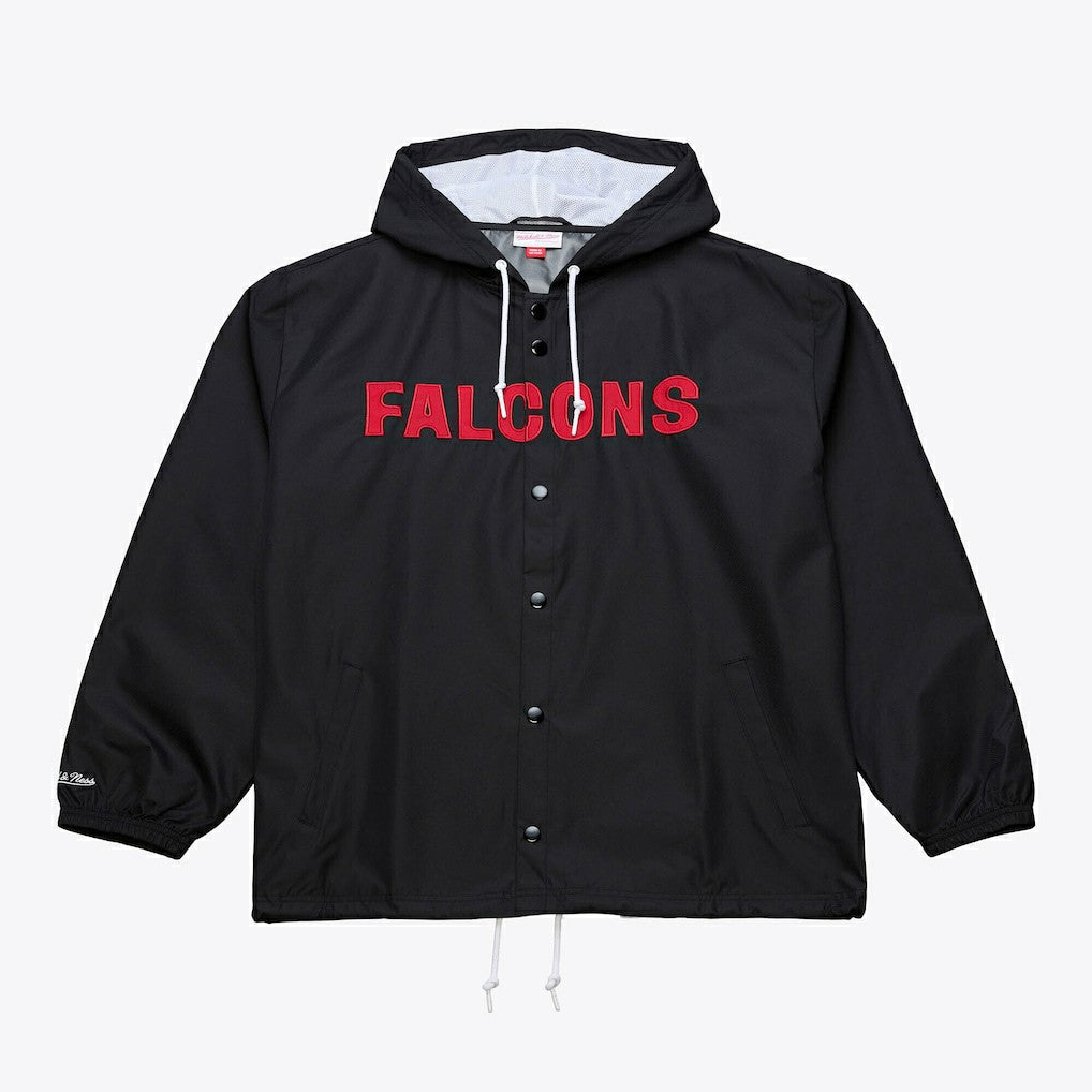 Atlanta Falcons Coaches Full-Snap Hooded Windbreaker Jacket - Black for sale