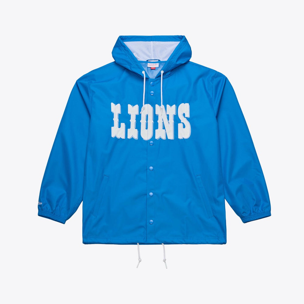 Detroit Lions Coaches Full-Snap Hooded Windbreaker Jacket - Blue discount