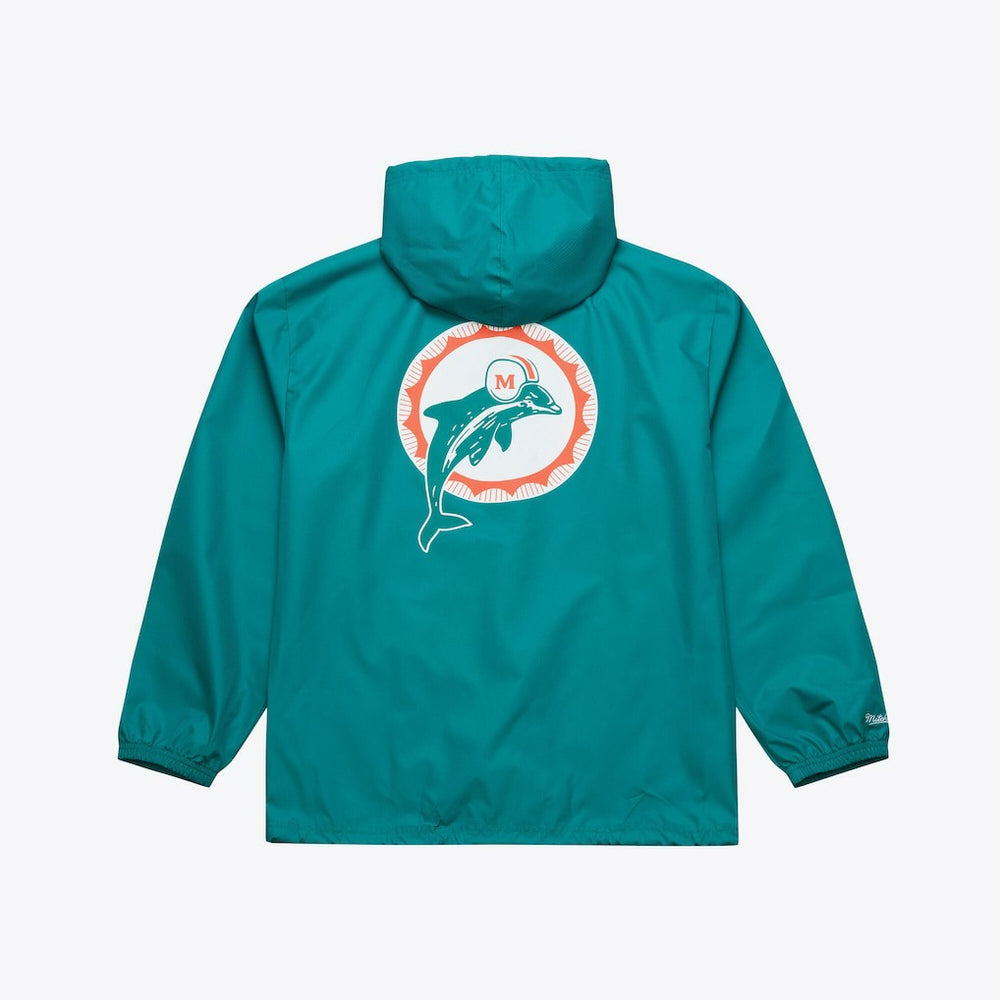 Miami Dolphins Coaches Full-Snap Hooded Windbreaker Jacket - Aqua discount